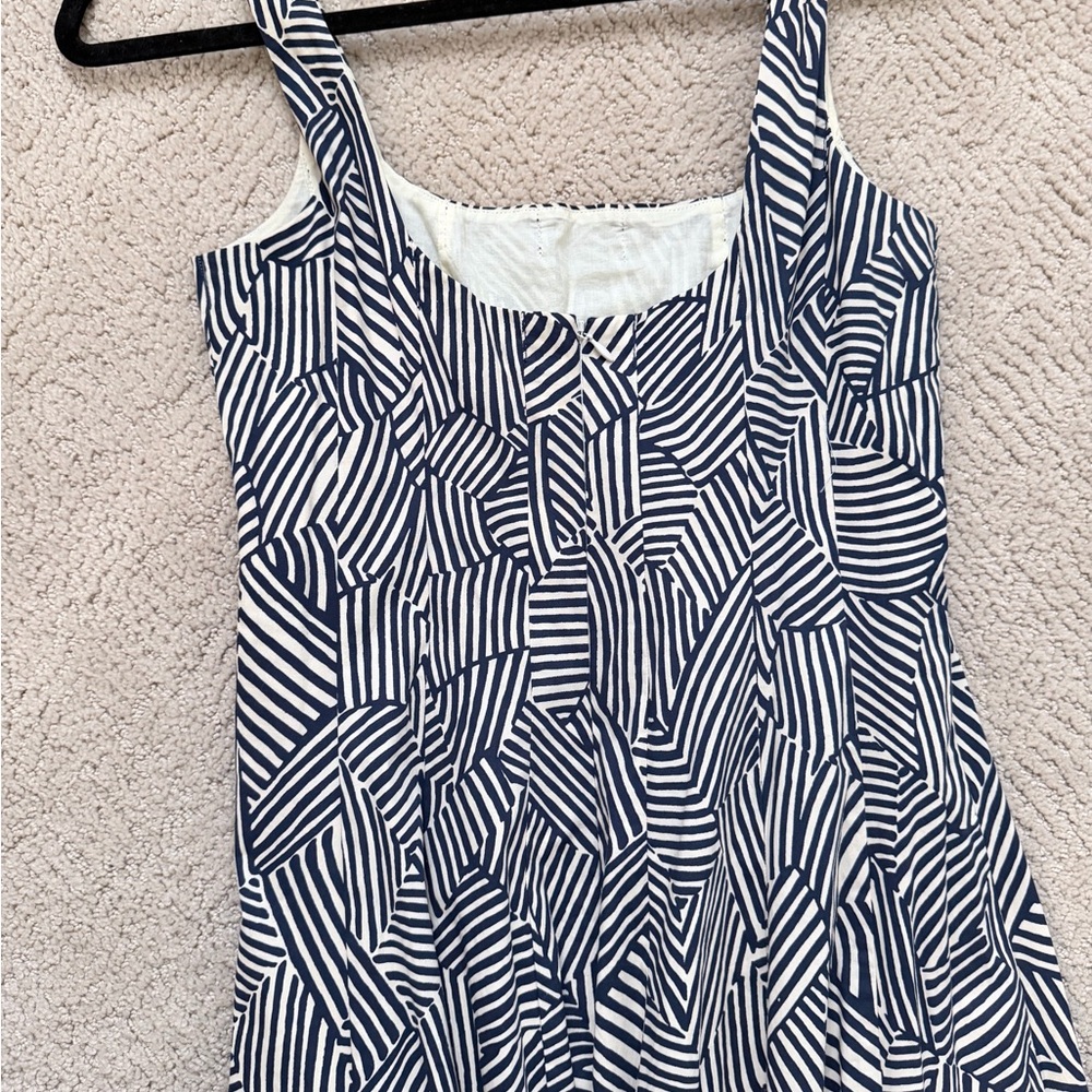 STAUD black and Cream Striped Dress - Picture 5 of 6